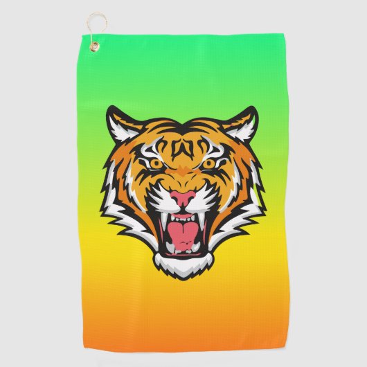 Roaring Tiger Head-25818 Golfhanddoek (Voorkant)