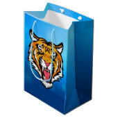 Roaring Tiger Head-25818 Travel Mug Medium Cadeauzakje (Voorkant Gekanteld)