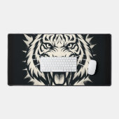 Roaring Tiger Head Illustration Bureaumat (Keyboard & Muis)