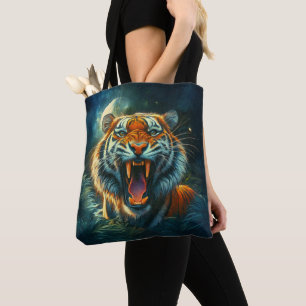 Roaring Tiger Moonlit Oerwoud Draagtas