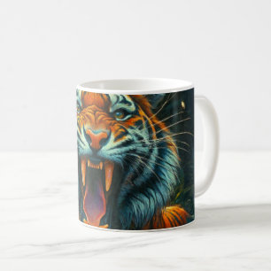 Roaring Tiger Moonlit Oerwoud Koffiemok