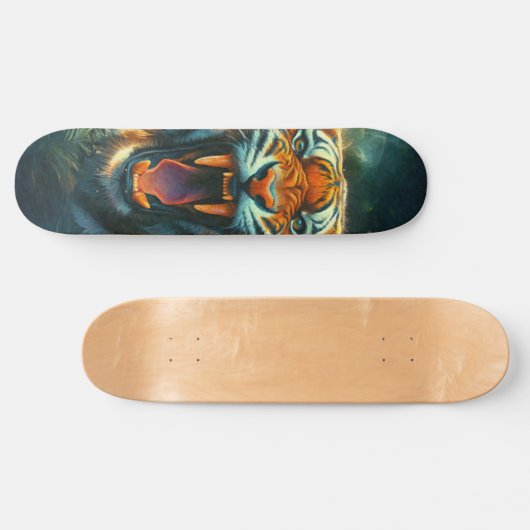 Roaring Tiger Moonlit Oerwoud Skateboard (Horizontaal)