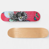 ROARING TIGER SKATEBOARD MET BUTTERFLIES (Horizontaal)