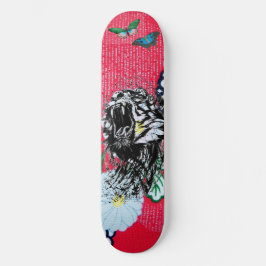 ROARING TIGER SKATEBOARD MET BUTTERFLIES