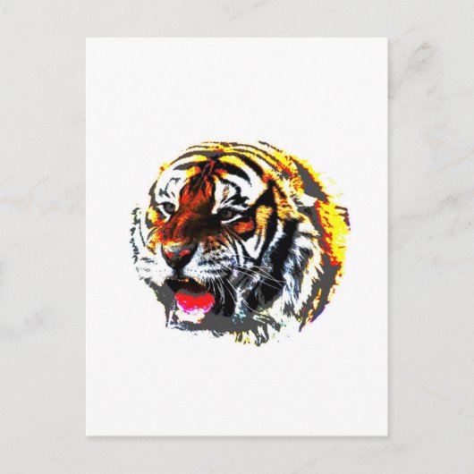 Roaring tijger briefkaart (Voorkant)