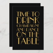 Roaring Twenties bruiloft uitnodiging (Voorkant / Achterkant)