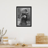 Roaring Twenties Flapper B&W Poster (Keuken)