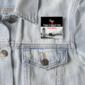 Roaring Twenties Flapper en Gangster Vierkante Button 5,1 Cm (In situ)