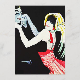 Roaring Twenties Gangster Party Flapper Invitation Kaart