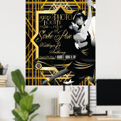 Roaring Twenties Gatsby-stijl fotokabineposter Poster (Thuiskantoor)