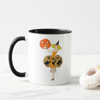 Roaring Twenties Girl met Jack-o-Lantern Mok