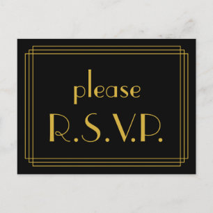 Roaring Twenties Look RSVP Briefkaart