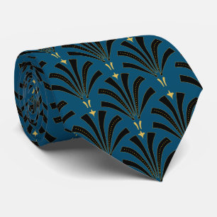  Roaring Twenties Palmettos Blue uit de jaren 1920 Stropdas