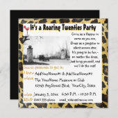 Roaring Twenties Party Flapper Leopard Kaart (Voorkant / Achterkant)