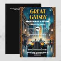 Roaring twenties retro dodge auto 1920's poster