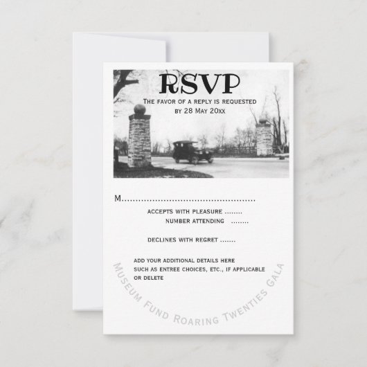 Roaring Twenties RSVP Guest Response (Voorkant)