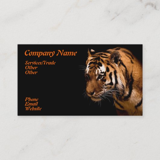 Roaring Visitekaartje tijger (Voorkant)
