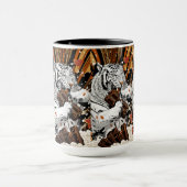 Roaring White Tiger – Bold Morning Energy Mok (Midden)