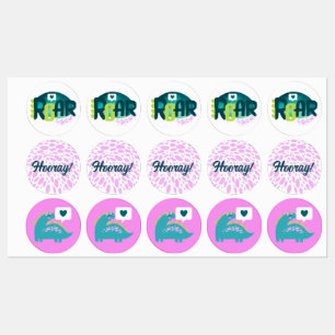 Roarsome 2e Meisjes Verjaardagsfeest Labels