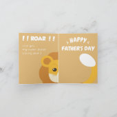 Roarsome Dad Lion Vaderdag Kaart (Binnen)