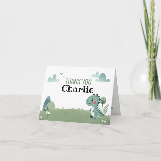 Roarsome Dino Birthday –  Bedankkaart (Voorkant)