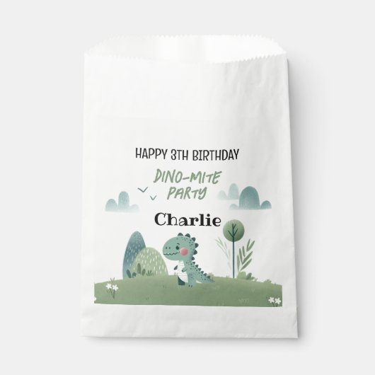 Roarsome Dino Birthday  Bedankzakje (Voorkant)