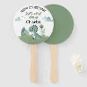 Roarsome Dino Birthday  Handwaaier (Voorkant en achterkant)