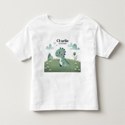 Roarsome Dino Birthday  Kinder Shirts (Voorkant)