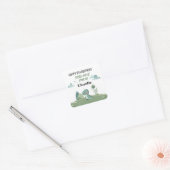Roarsome Dino Birthday  Vierkante Sticker (Envelop)