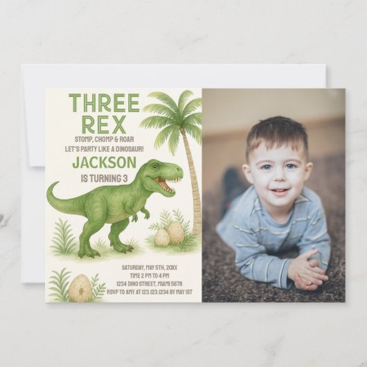 Roarsome Dinosaur Invitations d'anniversaire avec  (Devant)
