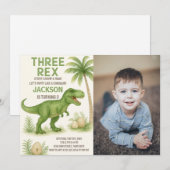 Roarsome Dinosaur Invitations d'anniversaire avec  (Devant / Derrière)