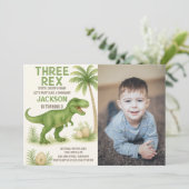 Roarsome Dinosaur Invitations d'anniversaire avec  (Debout devant)