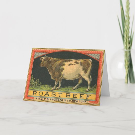  Roast Beef Advertentie Kaart (Voorkant)