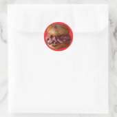 Roast Beef Sandwich Ronde Sticker (Tas)