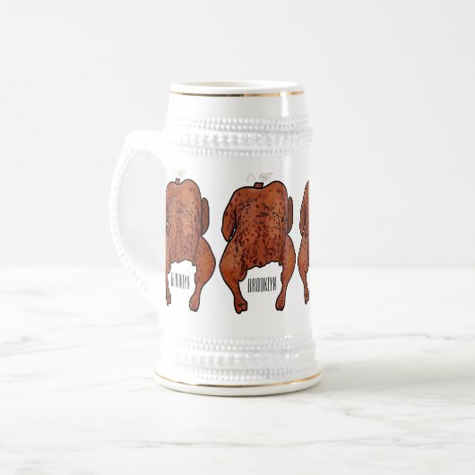 Roast cartoon illustratie bierpul (Voorkant links)