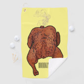 Roast cartoon illustratie golfhanddoek (Insitu)