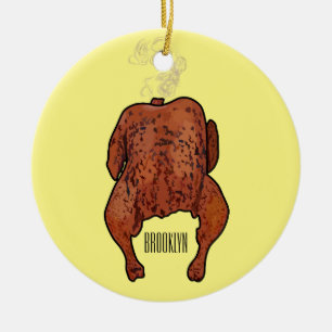 Roast cartoon illustratie keramisch ornament