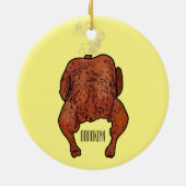 Roast cartoon illustratie keramisch ornament (Achterkant)