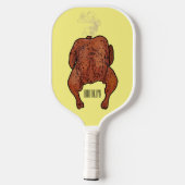 Roast cartoon illustratie pickleball paddle (Achterkant)