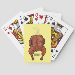 Roast cartoon illustratie pokerkaarten