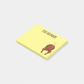 Roast cartoon illustratie post-it® notes (Schuin)