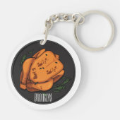 Roast cartoon illustratie sleutelhanger (Achterkant)