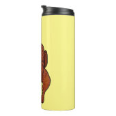 Roast cartoon illustratie thermosbeker (Geroteerd rechts)