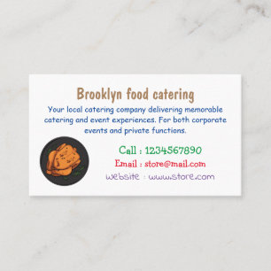 Roast cartoon illustratie visitekaartje