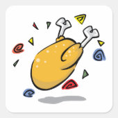 Roast Chicken Vierkante Sticker (Voorkant)