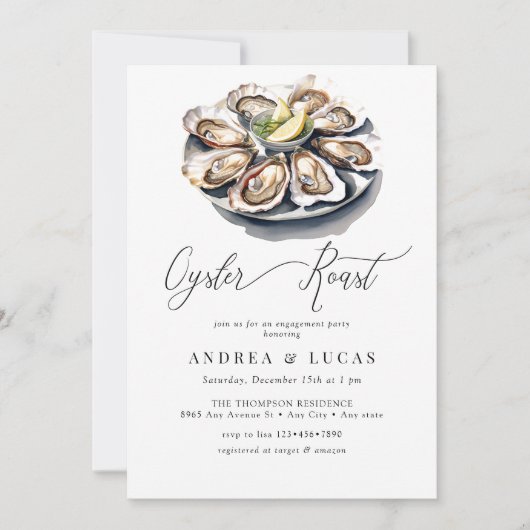 Roast Oyster | Invitations des parties d'engagemen (Devant)