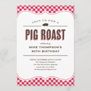 Roast Table Cloth Invitations Kaart