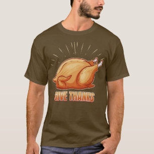 roast turkije geeft Bedankt over Thanksgiving T-shirt