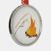 Roasting Marshmellows Metalen Ornament (Rechts)