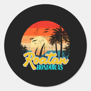 Roatan Honduras Caribische eilanden Roatan Beach Ronde Sticker